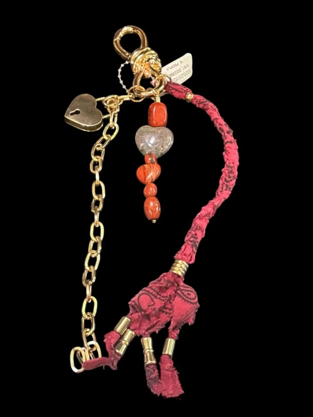 Free People Semi Precious Stone Bag Charm NWT